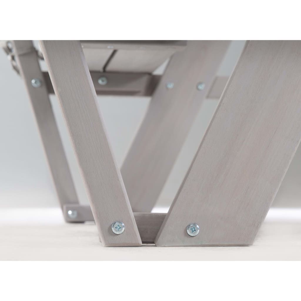 Conjunto De Banco Para Pícnic Con Respaldo Gris Roba