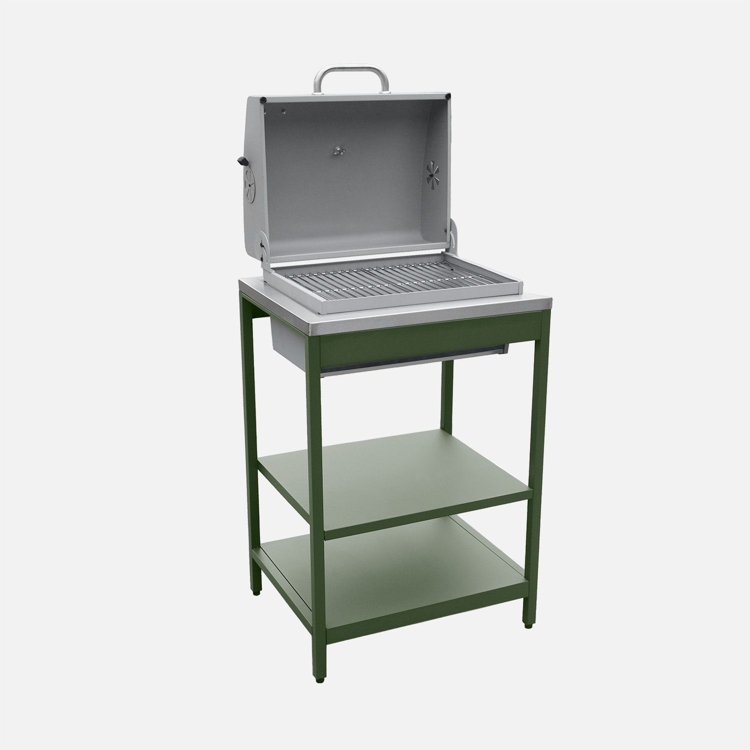 Parrilla De Barbacoa Al Carbón Acero Inoxidable Rejilla Cromada 2