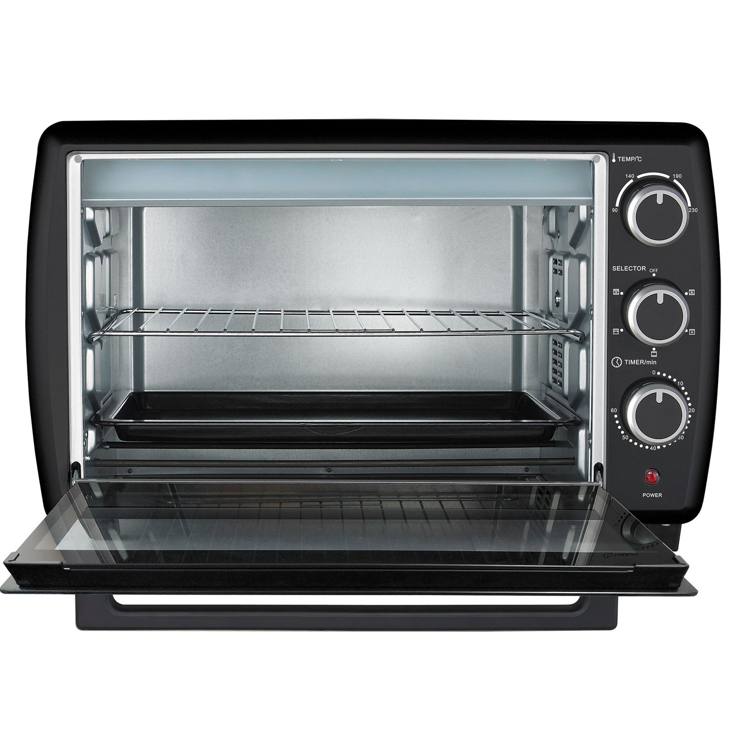 Horno Eléctrico Convección, 35l, Acero Inox, Asador Giratorio, Temporizador, Ajuste Temperatura Negro/plata 1800w Camry Cr 6007