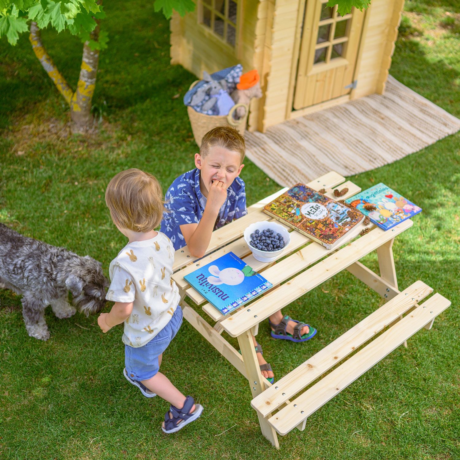 Mesa De Picnic Infantil - 90x90xa50 Cm - Timbela M018-1