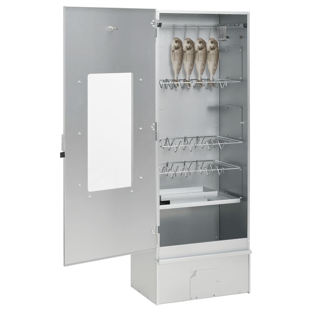 Horno Ahumador De Bbq Con Generador Humo Frío Acero Galvanizado Vidaxl