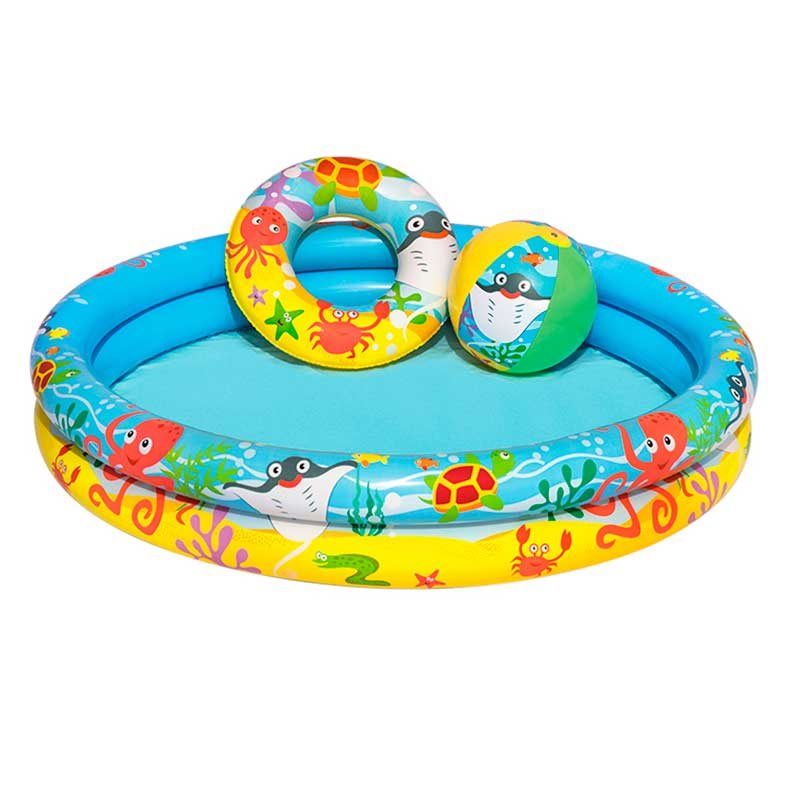 Piscina Hinchable Infantil Bestway 137l Con Accesorios +2a Ø122x20 Cm