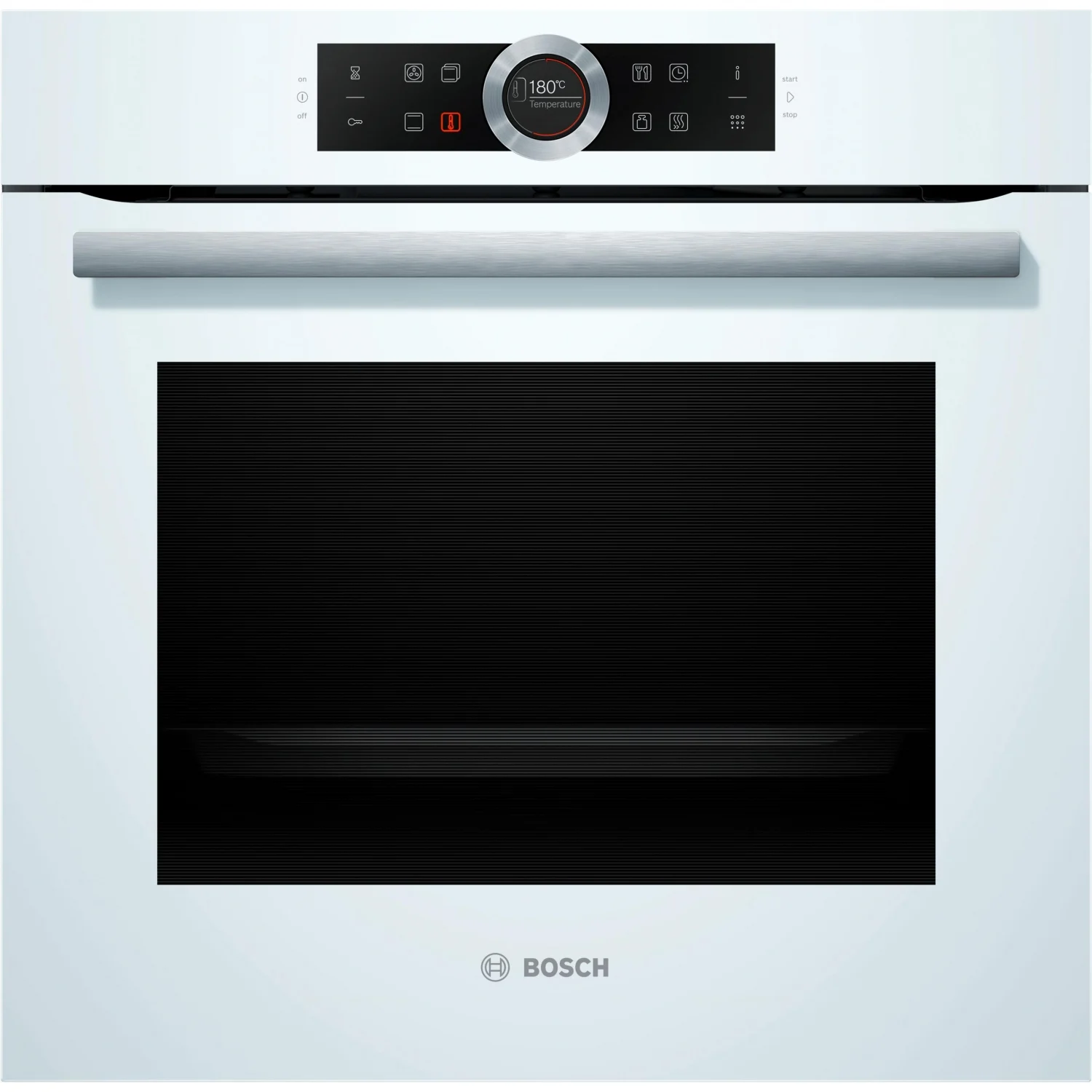 Horno multifución Bosch  HBG675BW1, 3,6 kW, 71 L, Apertura Abatible, 13 Funciones de Cocción, Eficiencia A+ - Blanco