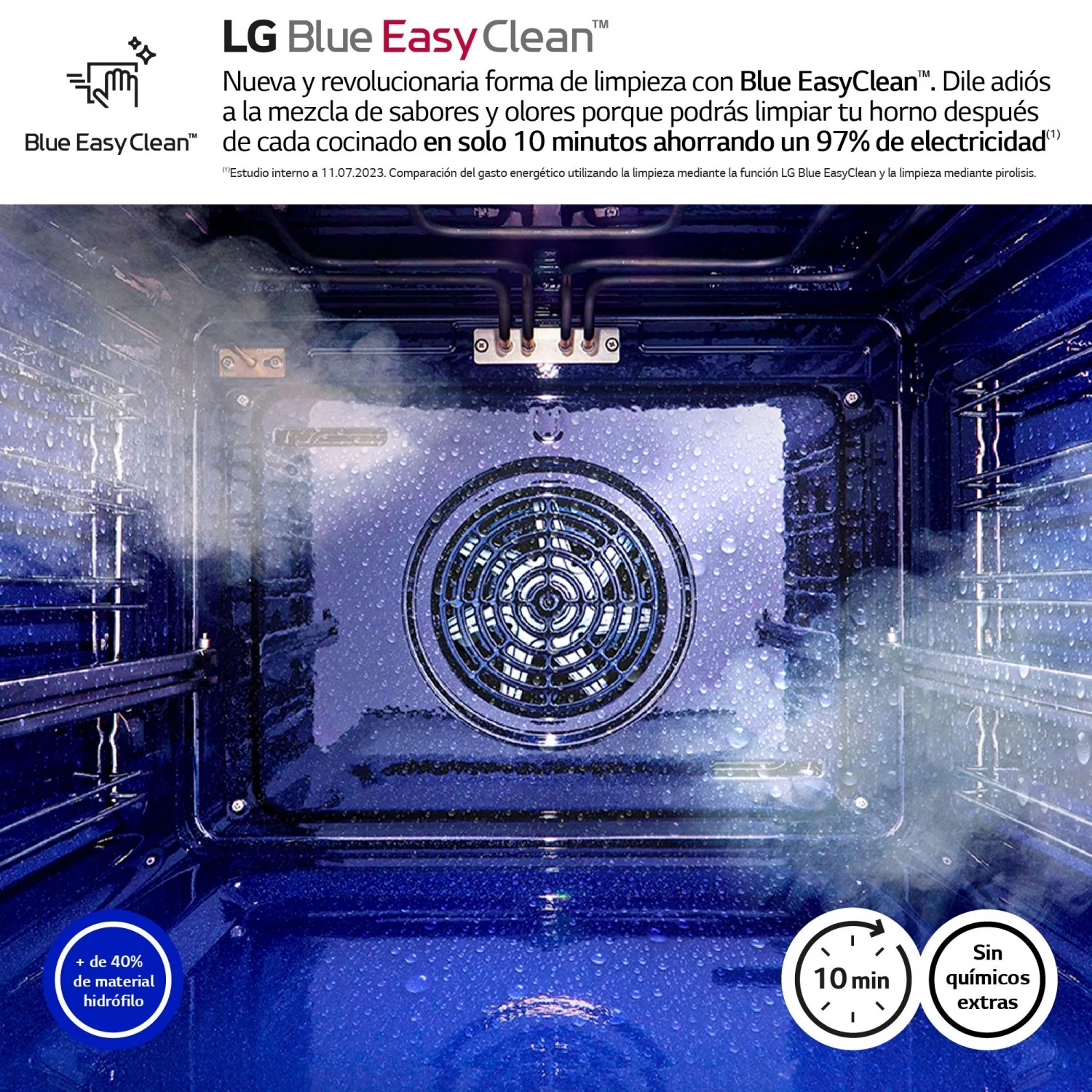 Horno Multifunción LG WS7D7632WB, 3.5 kW, 76 L, Apertura Abatible, 15 Funciones de Cocción, Eficiencia A+ - Negro