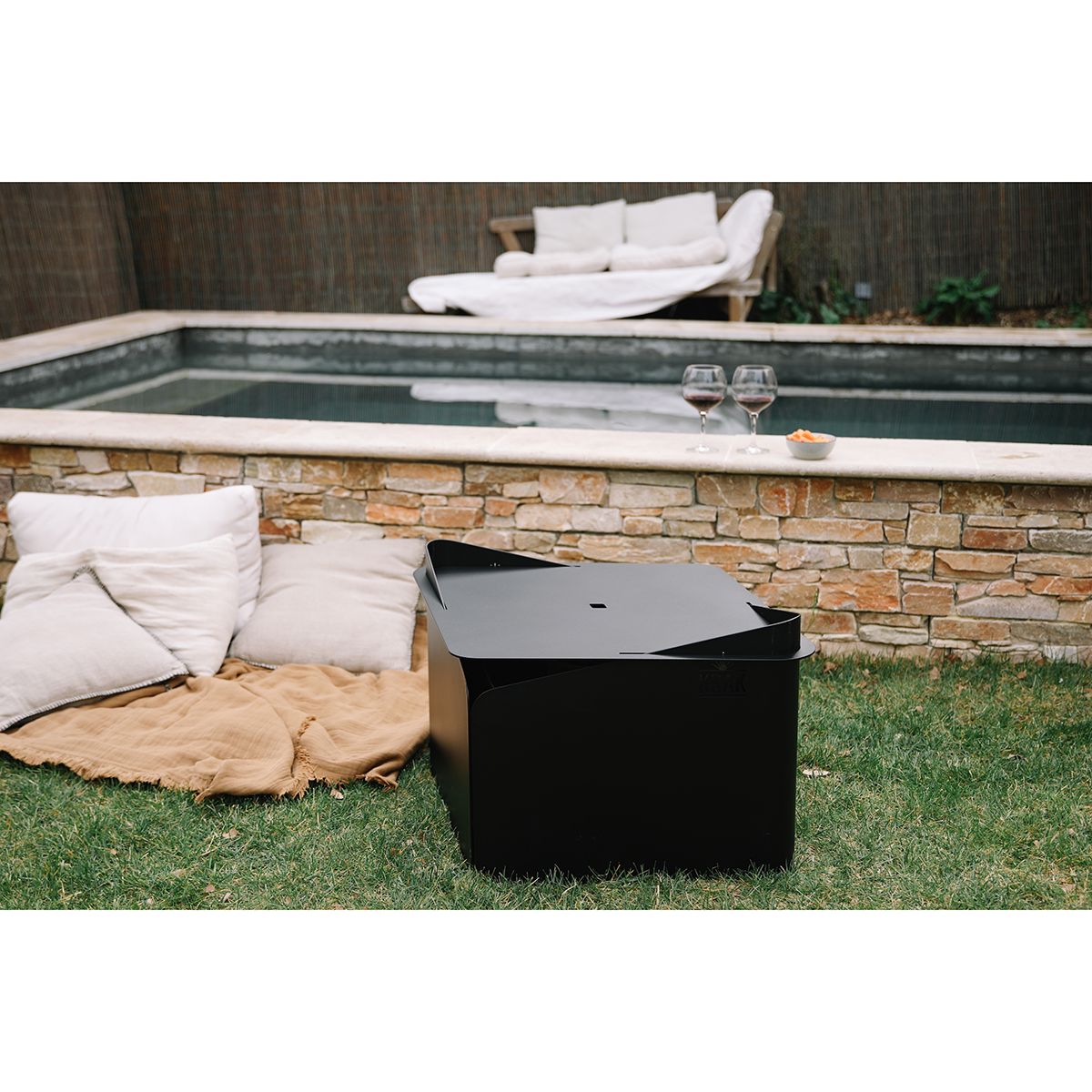 Krak Brasero Negro 3 En 1 - Levant + Grille + Plateau Noir