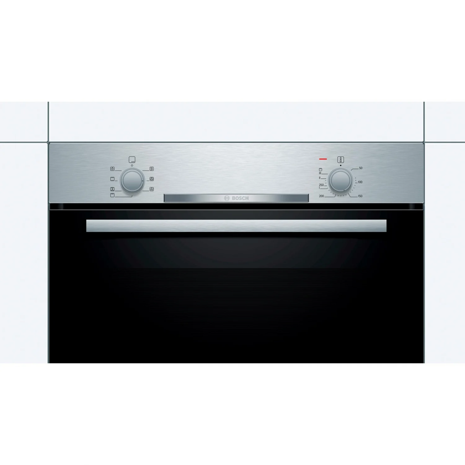 Horno Multifunción Bosch HBA510BR0, 3,6 kW, 71 L, Apertura Abatible, 5 Funciones de Cocción, Eficiencia A - Inox
