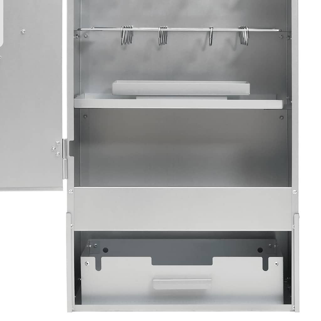 Horno Ahumador De Barbacoa Con Mesa Acero Galvanizado Vidaxl