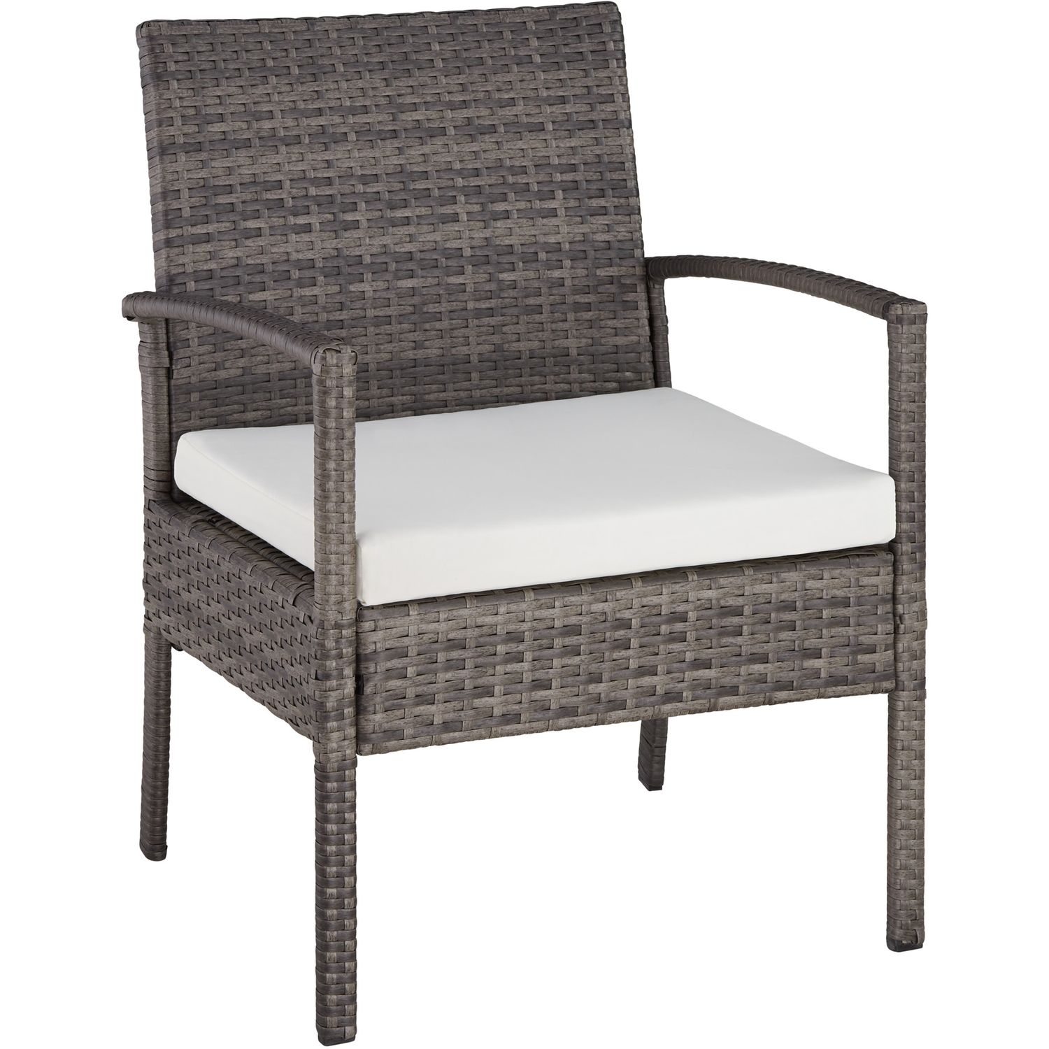 Conjunto De Ratán Esparta 3+1 - Gris