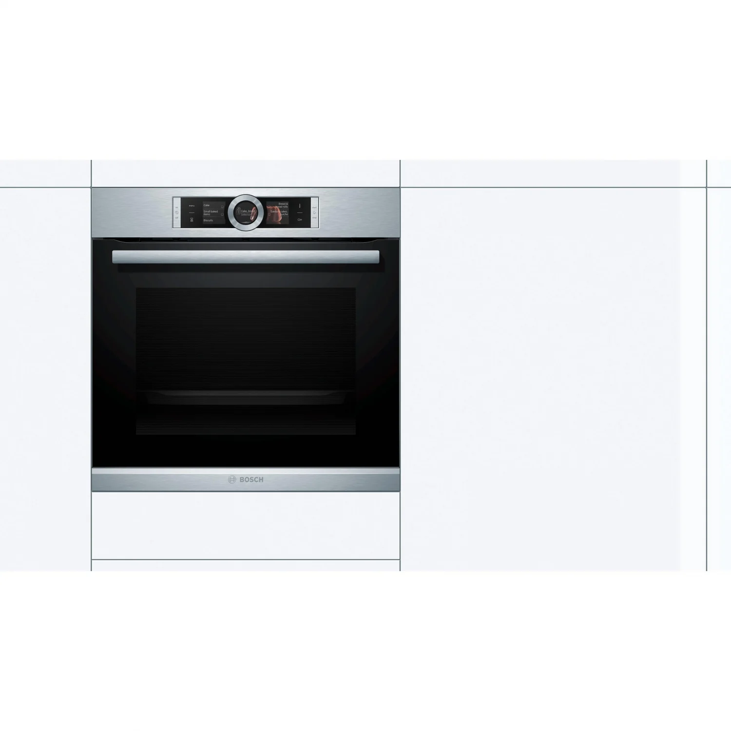Horno Multifución Bosch  HBG6764S1, 3,6 kW, 71 L, Apertura Abatible, 13 Funciones de Cocción, Eficiencia A+ - Inox