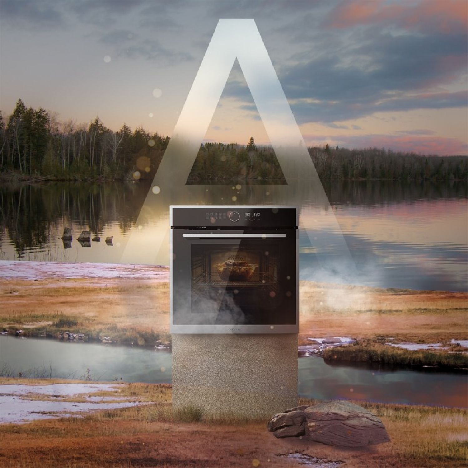 Horno Integrable Airfryer Edge De 81l De Capacidad, 11 Funciones Con Airfryer Master, Pizza Master, Steam Asisst, Steam Easyclea