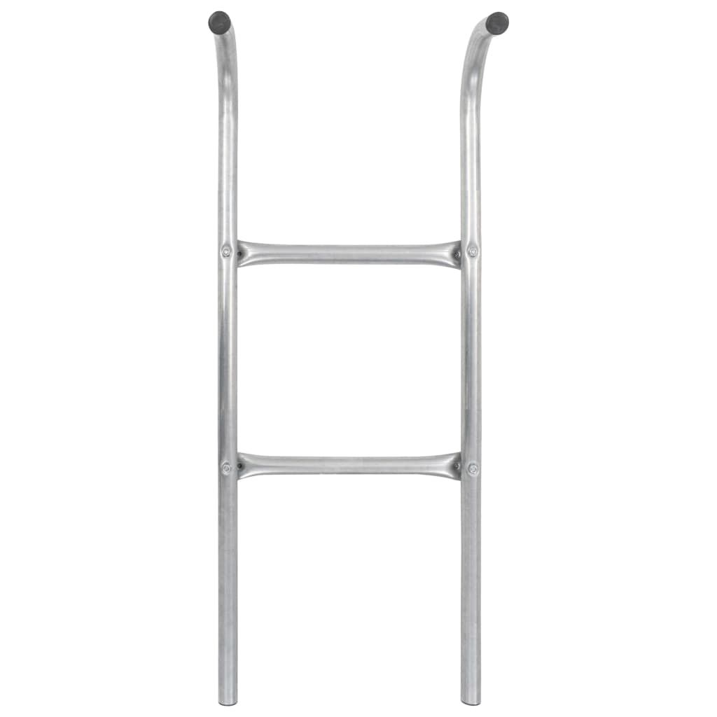 Escalera De Cama Elástica De 2 Peldaños Acero Plateado 102,6 Cm Vidaxl