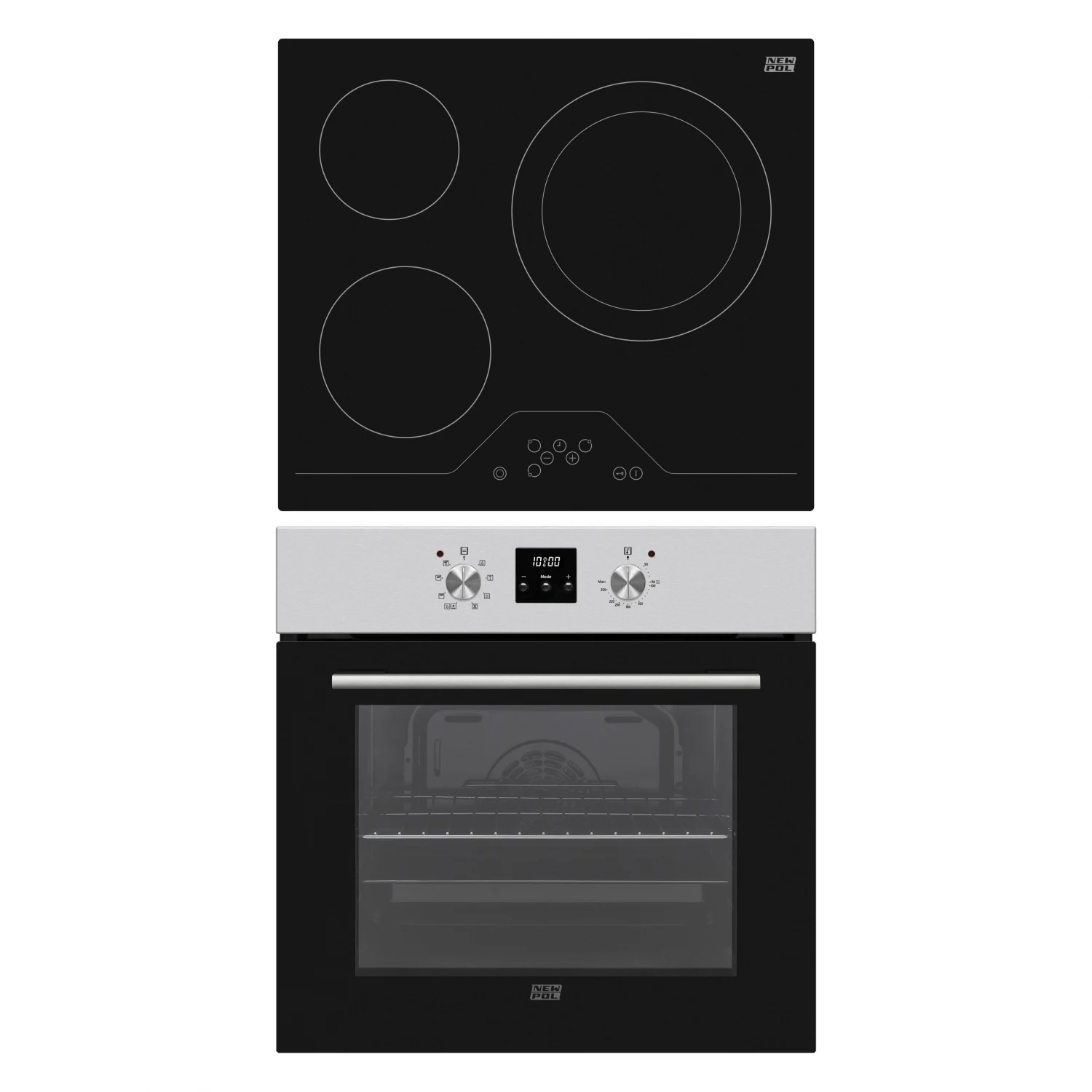 Conjunto de Horno y Placa Vitrocerámica Newpol A NVH3Z8P