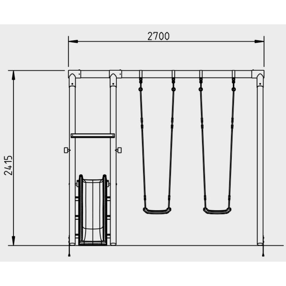 Parque Infantil Masgames Milos M Dos Asientos Planos