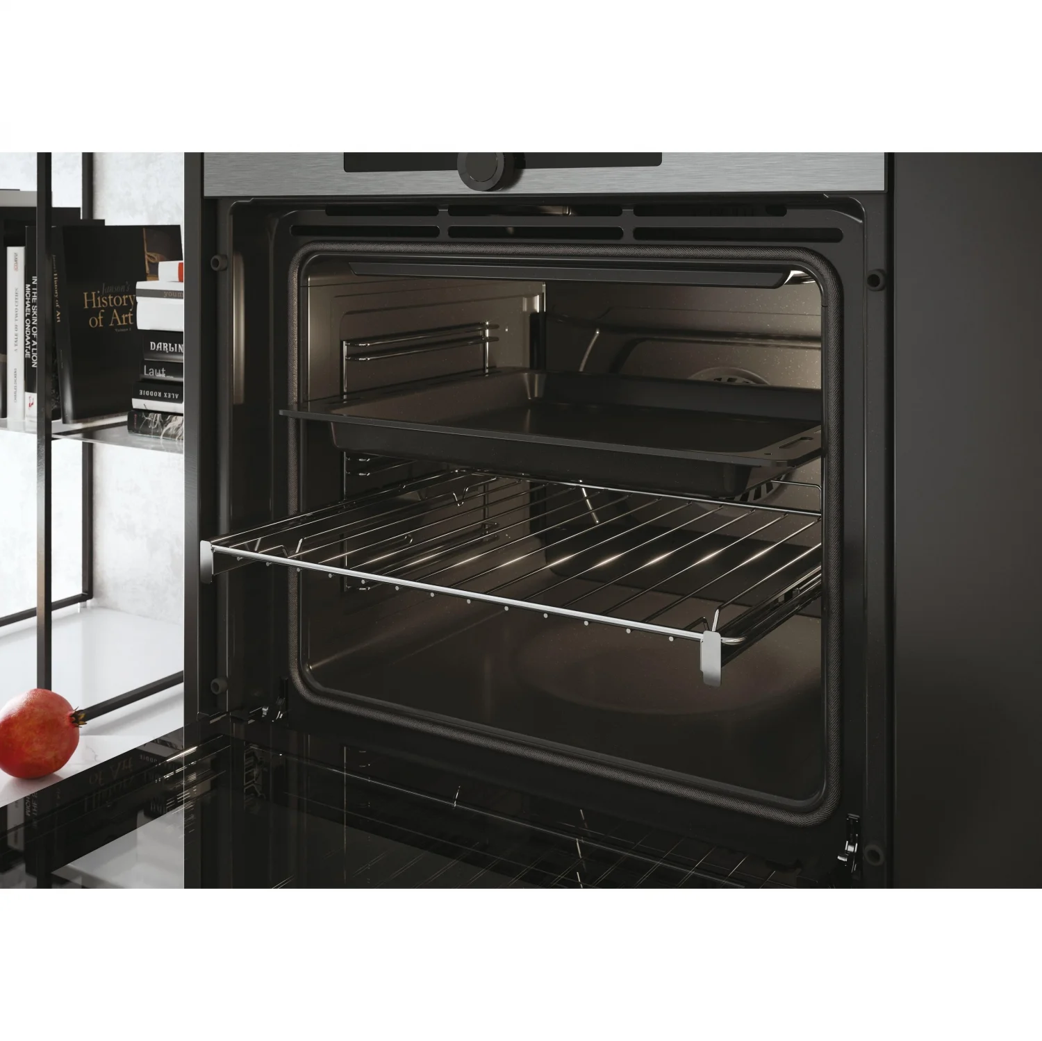 Horno Multifunción Haier HWO60SM2F9XH, 2600 W, 70 L, Apertura Abatible, 13 Funciones de Cocción, Eficiencia A+ - Inox