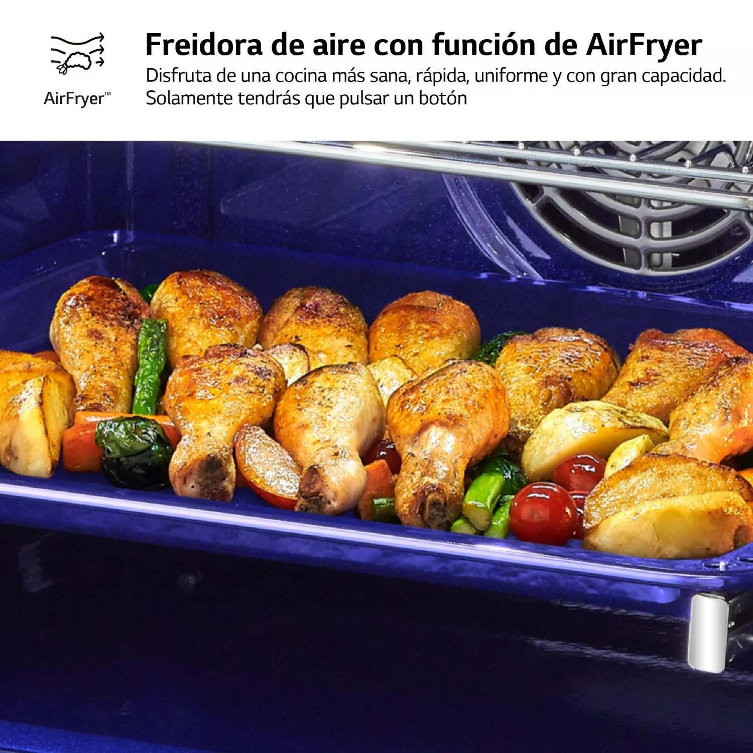 Horno Pirolítico LG WSED7612S, 3,5 KW, 76 L, Apertura Abatible, 15 Funciones de Cocción, Wifi, Eficiencia A+ - Inox