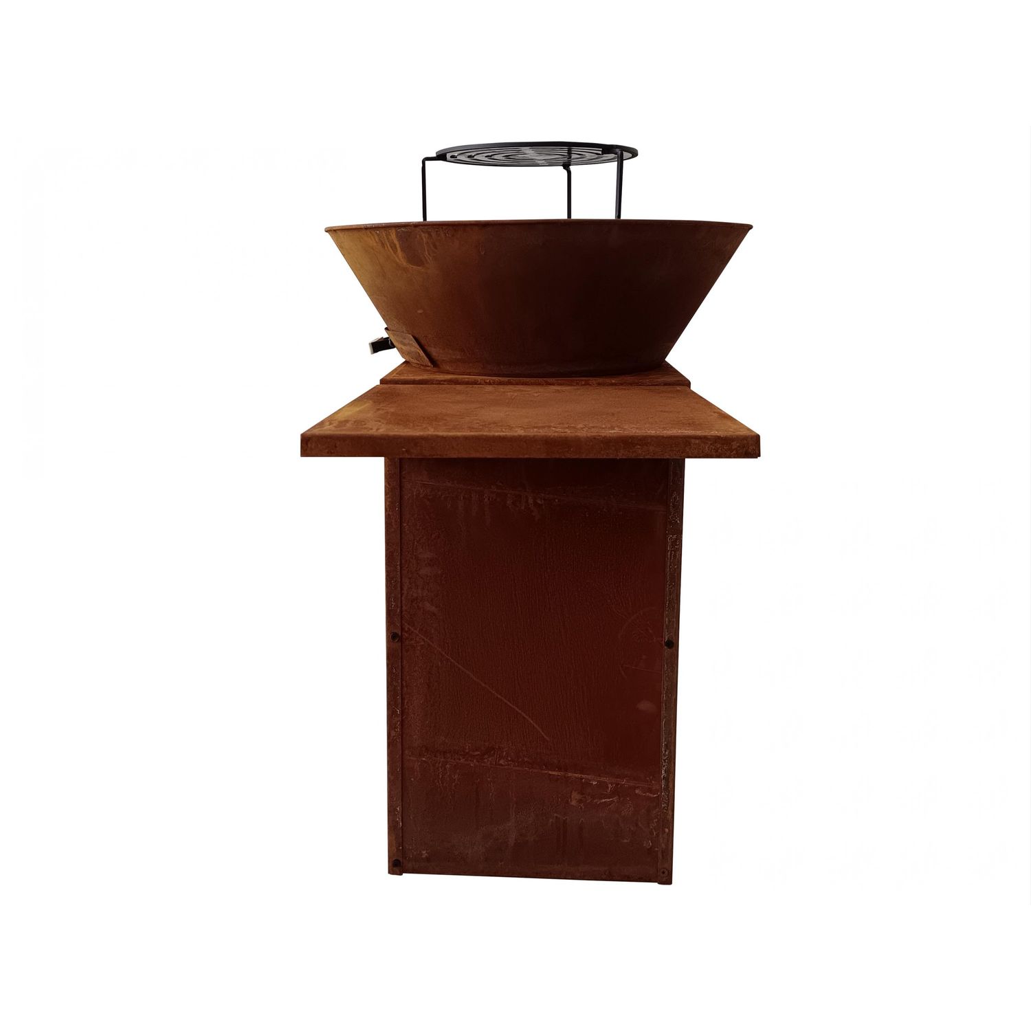 Barbacoa De Acero Corten Con Plancha De 60 Cm