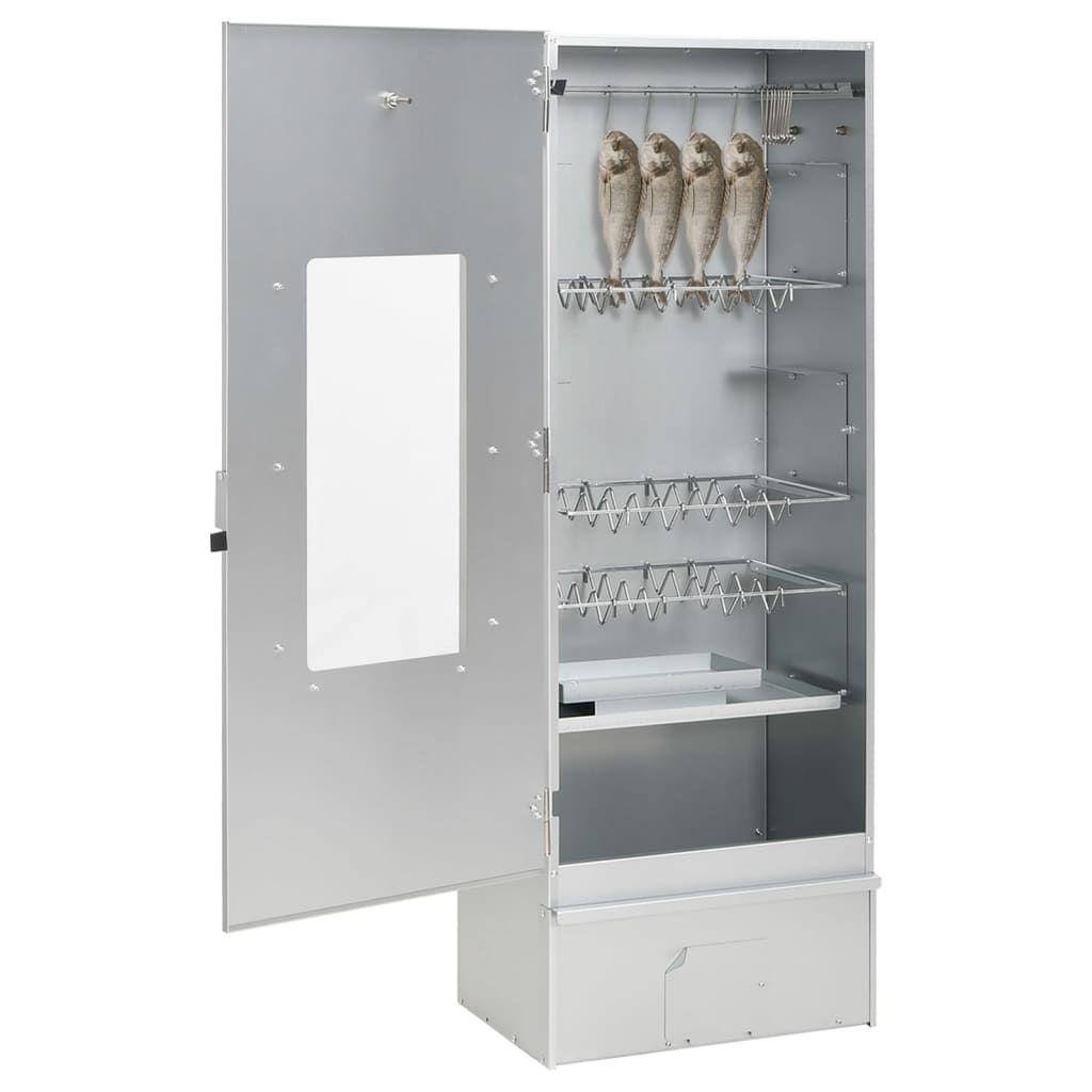 Horno Ahumador De Bbq Con Generador Humo Frío Acero Galvanizado Vidaxl