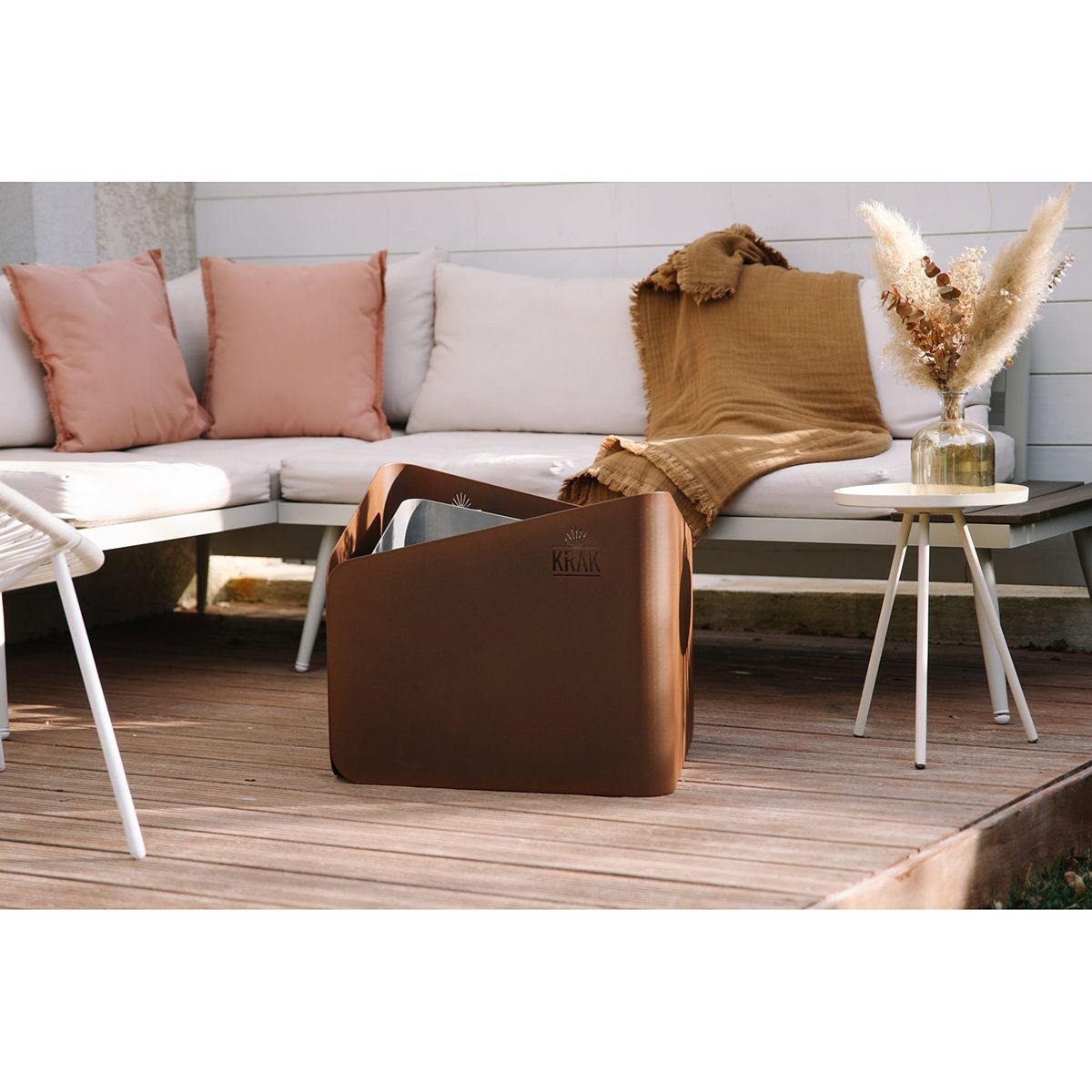 Krak Brasero De Madera 79x69cm - Levant Fleur De Rouille