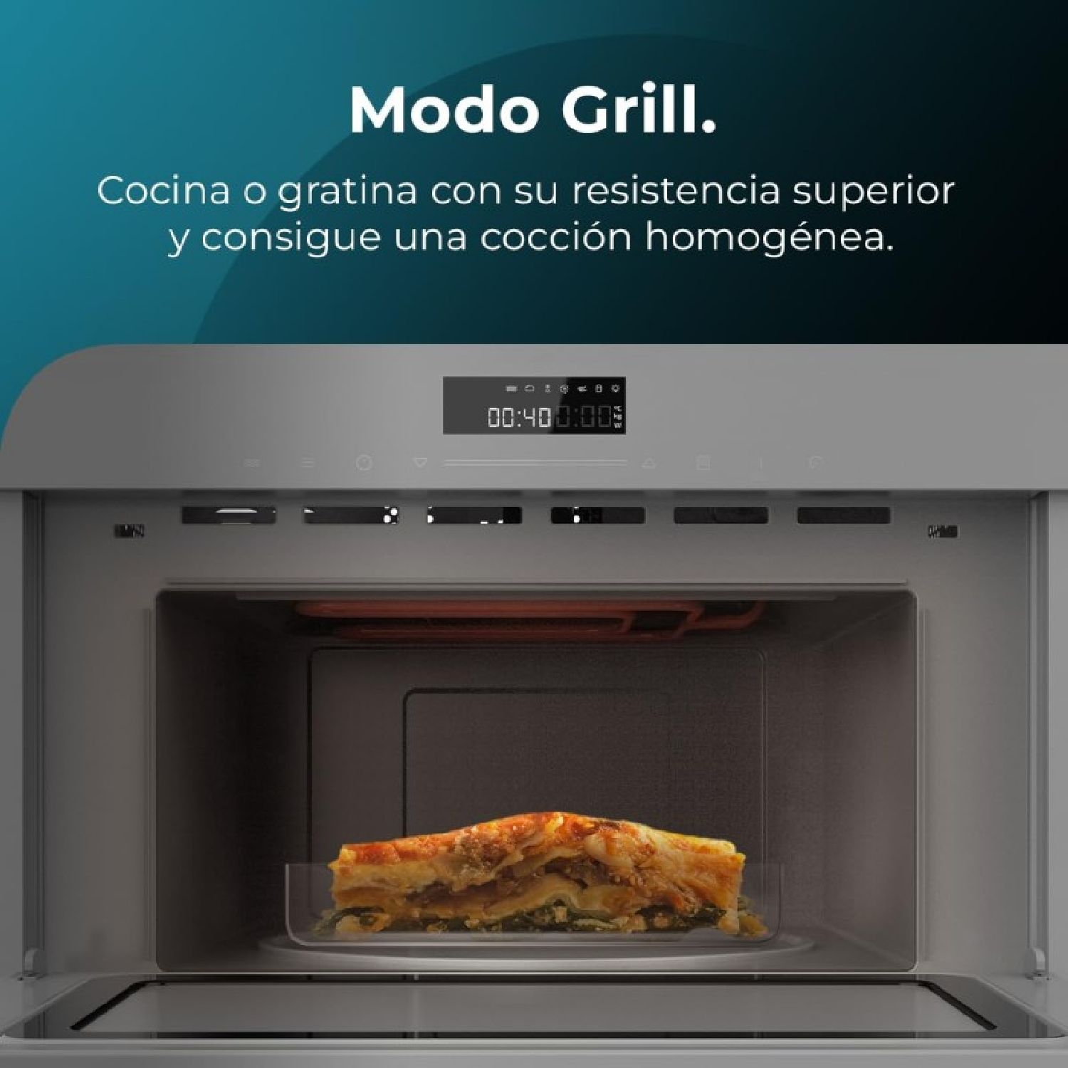Horno Microondas Bolero Hexa Mw703800 Glass Grey Cecotec
