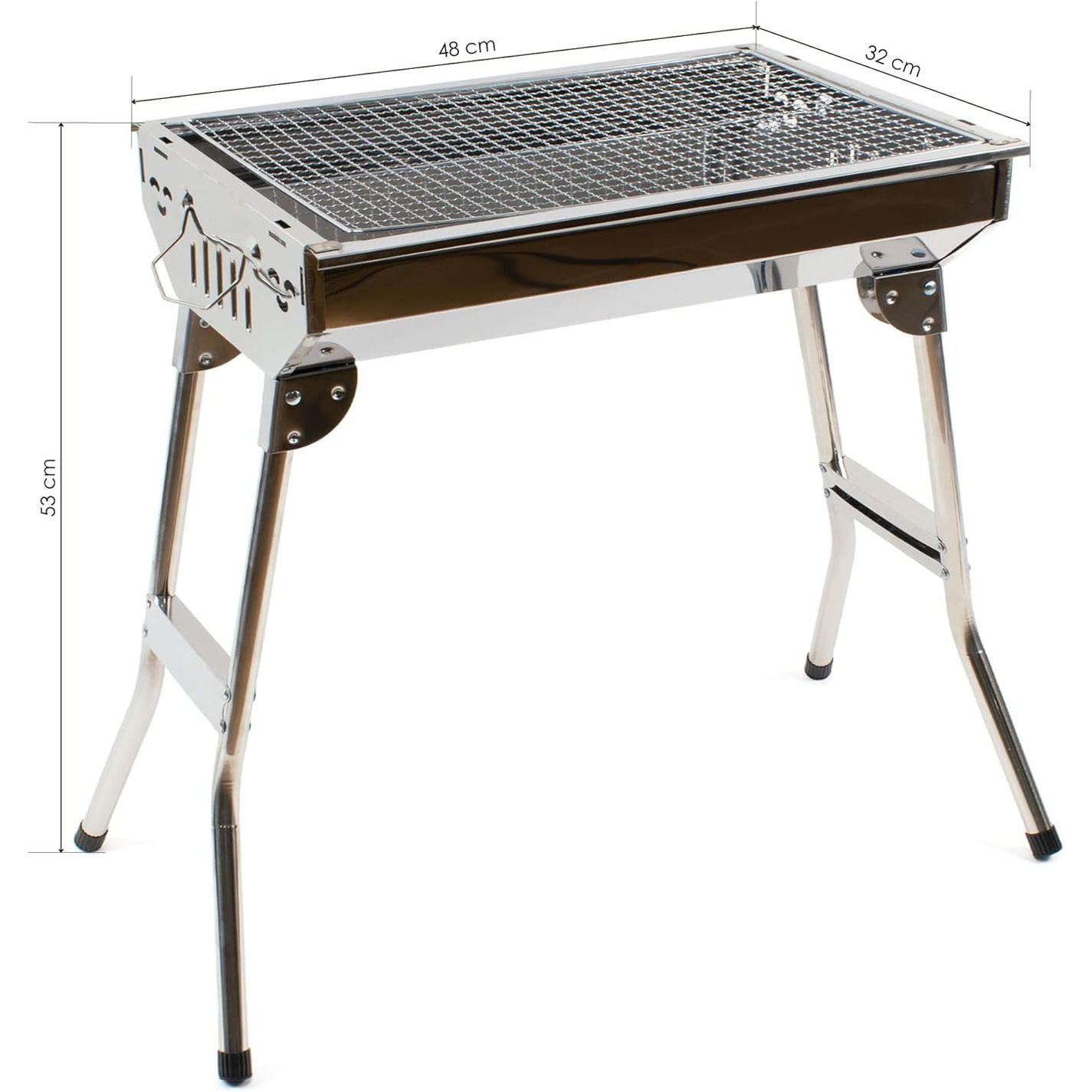 Barbacoa Mediana De Carbón Con Patas Plegables