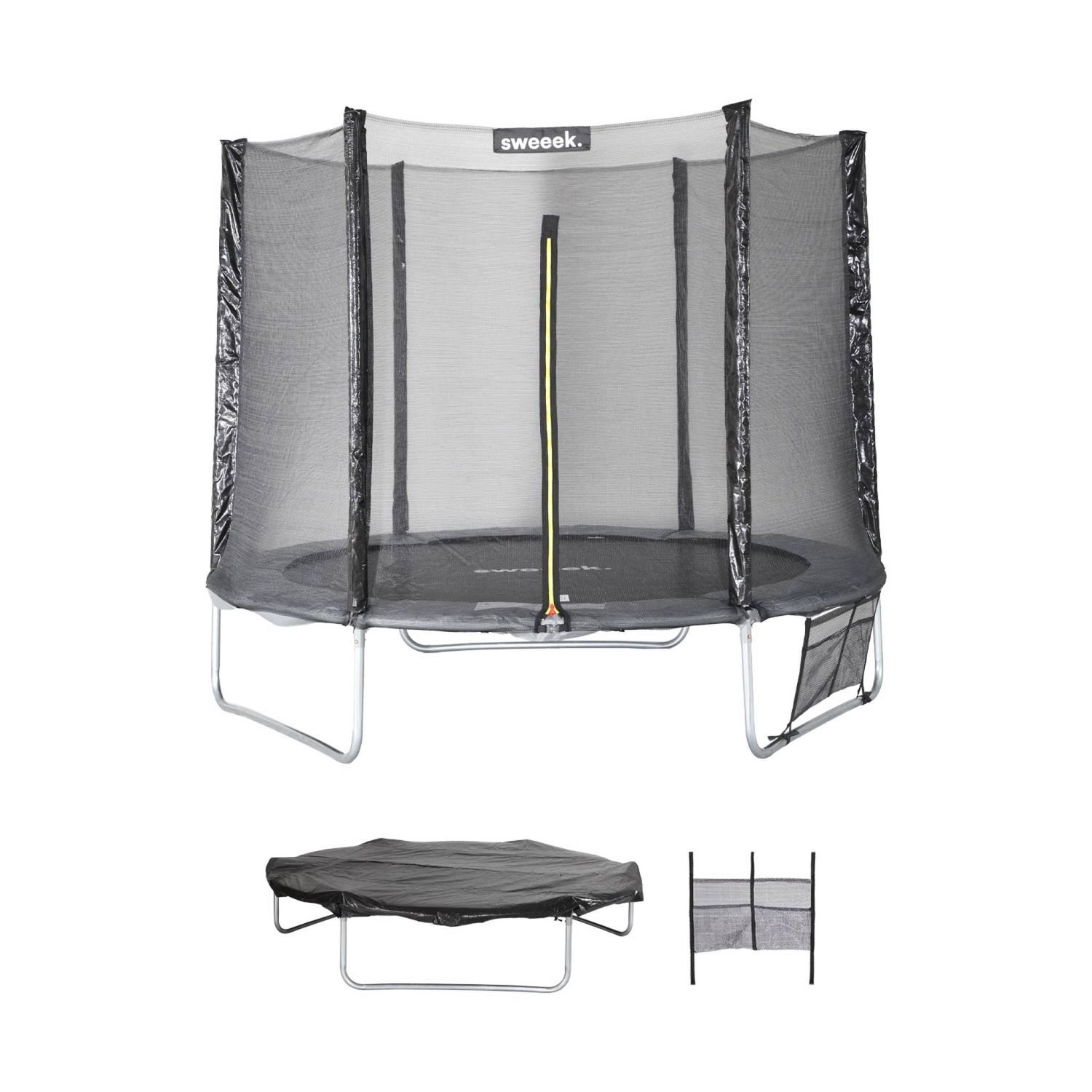 Cama Elástica Con Pack De Accesorios, 250cm, Gris