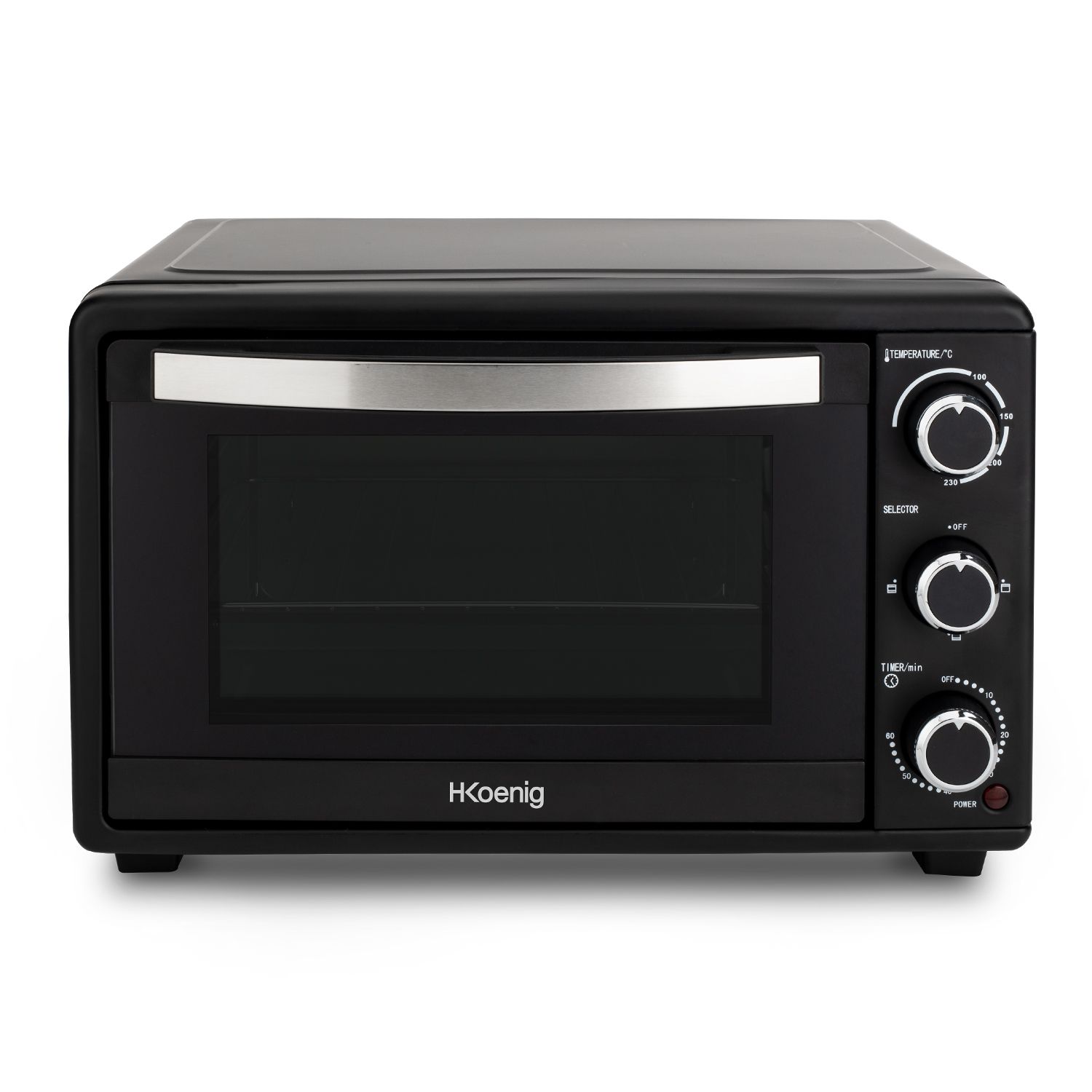 Mini Horno Eléctrico Sobremesa Fo25 H.koenig, 25 Litros, 1500 W, Hasta 230ºc,  Hasta 60 Mins, Acero Inoxidable