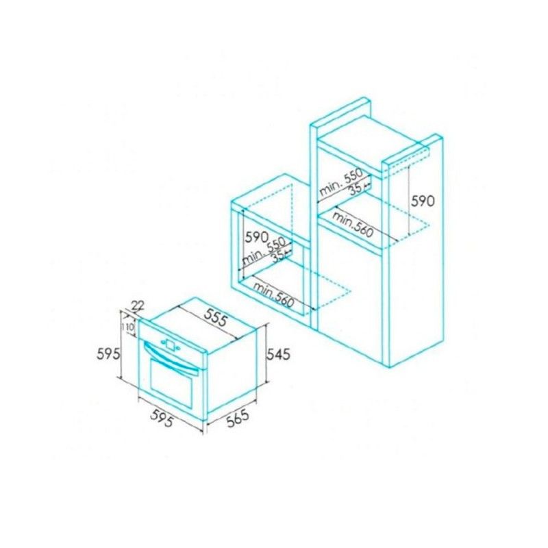 Horno Convencional Edesa Eoe-5010 X/a Inox