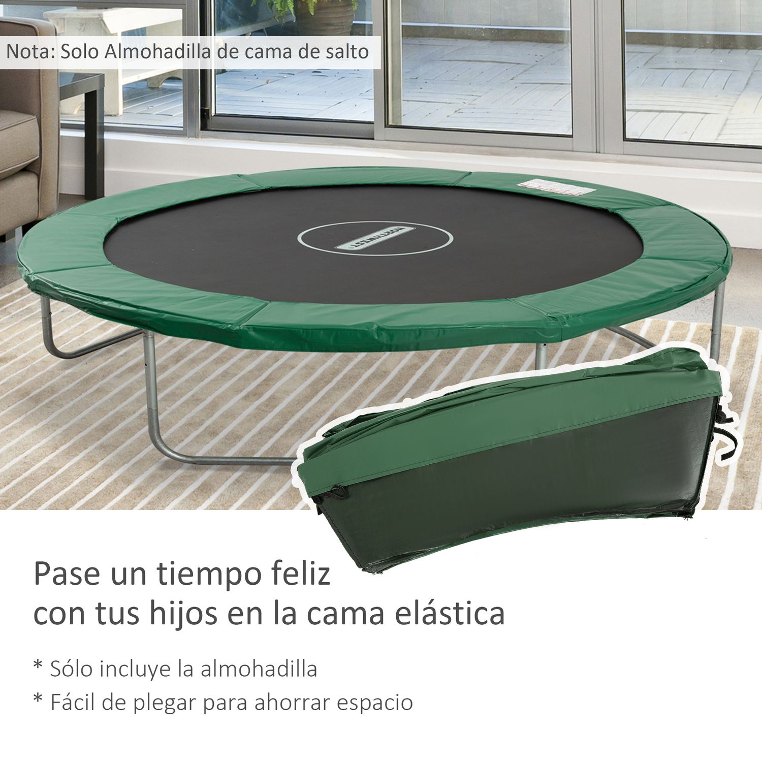 Cubierta De Proteccion Homcom Plástico Espuma De Epe, Ø305 Cm, Verde