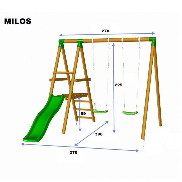 Parque Infantil Masgames Milos M Dos Asientos Planos