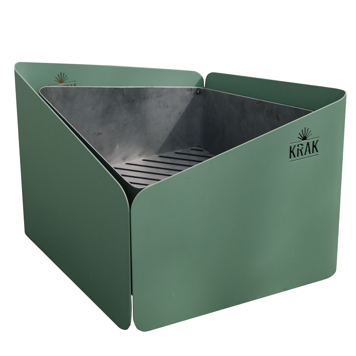 Krak Brasero De Leña + Parrilla 79x69cm - Levant + Grille Vert Provence