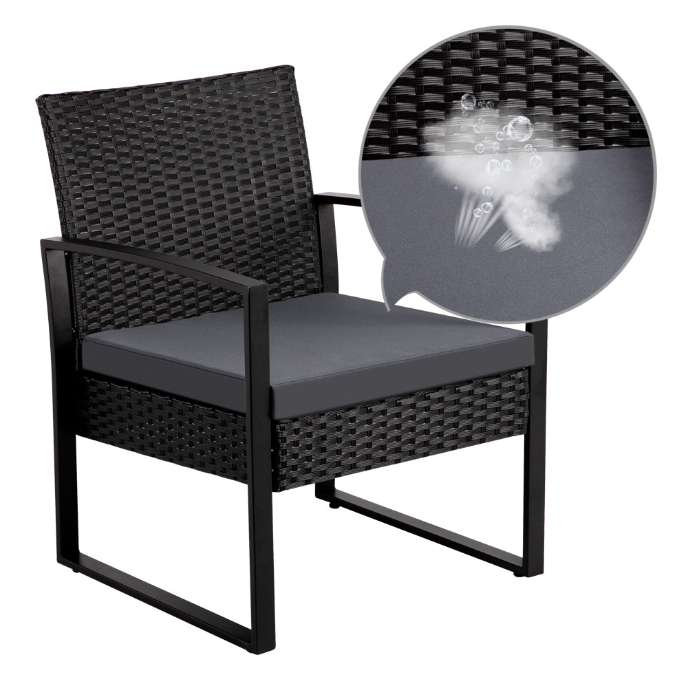 Juego De Sillas Y Mesa Exterior Con Cojines Para Jardín Balcón