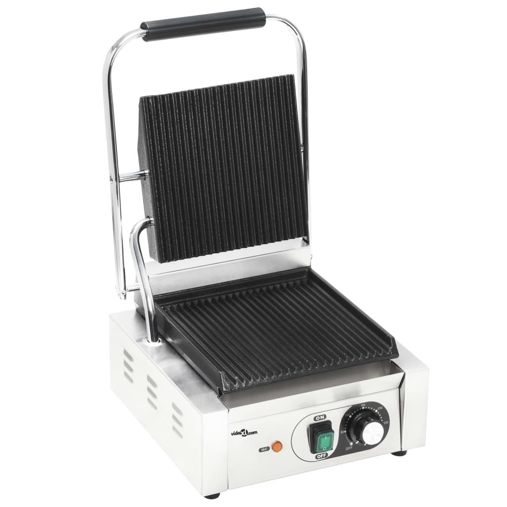 Grill Parrilla Estriada De Acero Inoxidable 1800 W 31x30,5x20cm Vidaxl