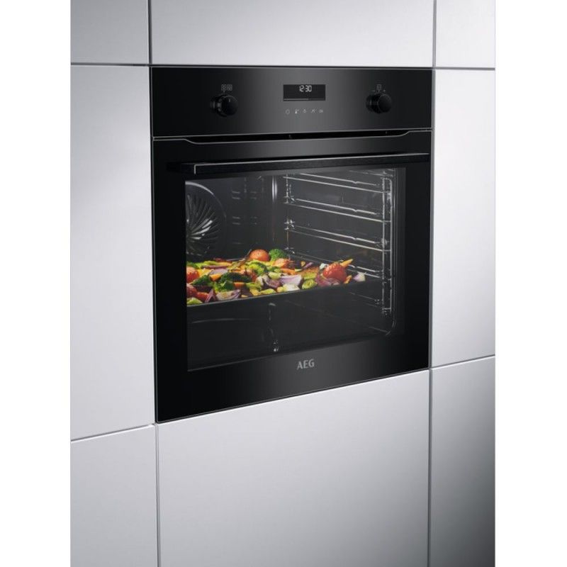 Horno Aeg Bpk535060b Cristal Negro Pirólisis