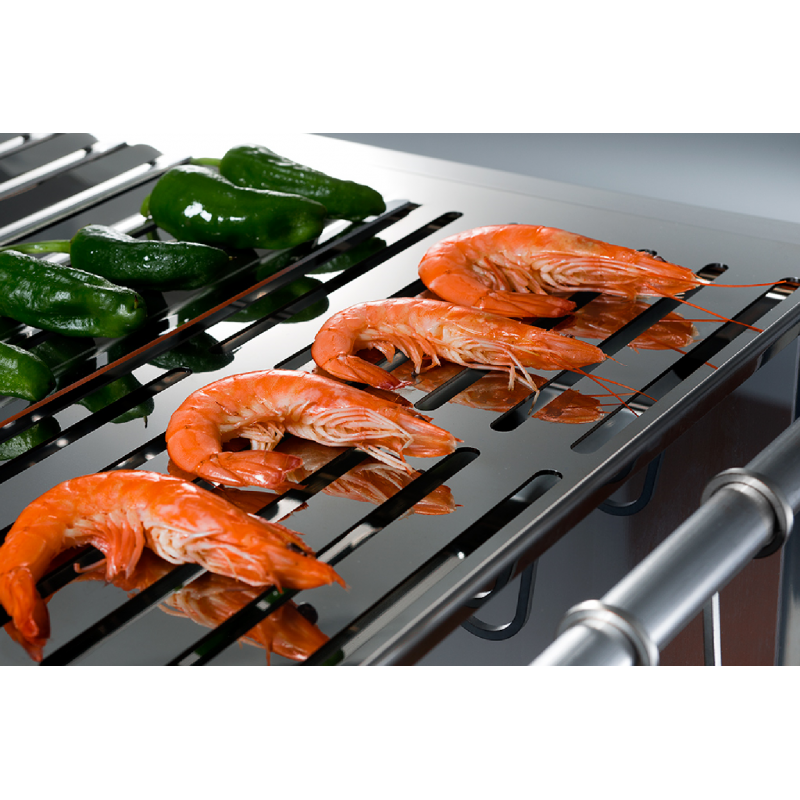 Barbacoa De Carbón Con Ruedas Clover En Acero Inoxidable,,