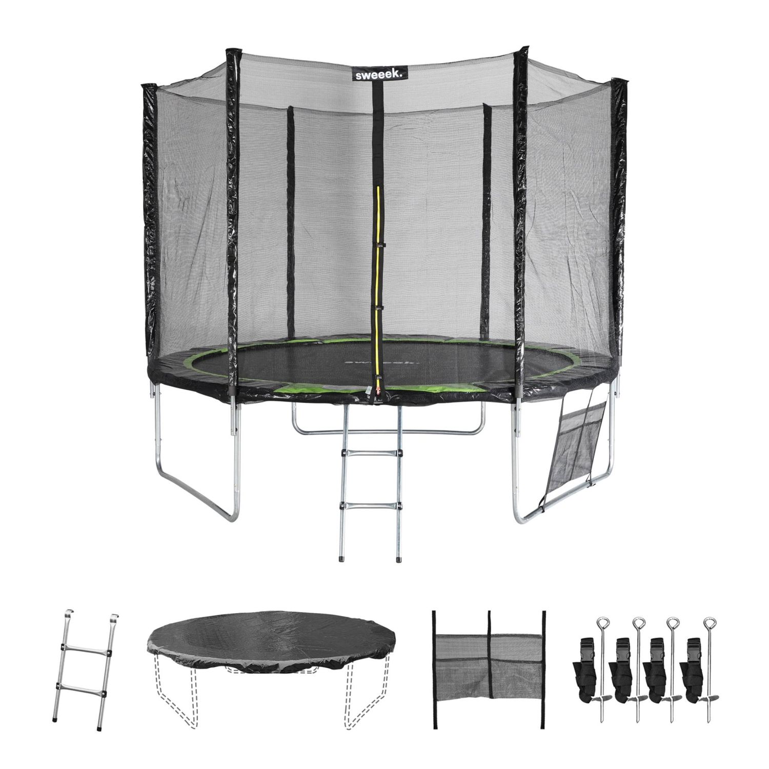 Cama Elástica 305cm Con Pack De Accesorios, Verde