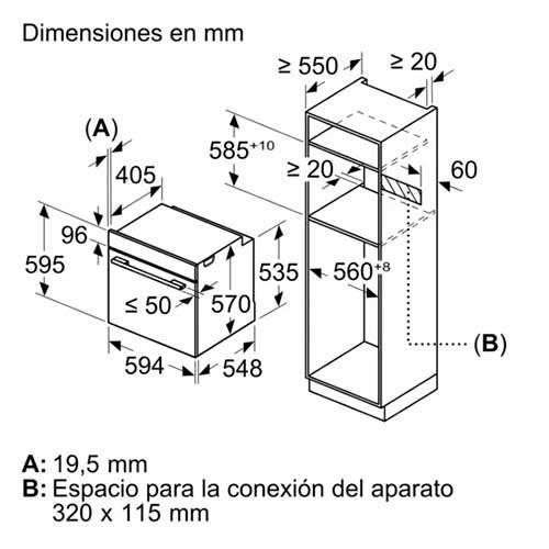 Horno Multifunción 60cm 71l Bosch Hbg578es3 Pirolítico Airfry 3d Hotair Inox A+