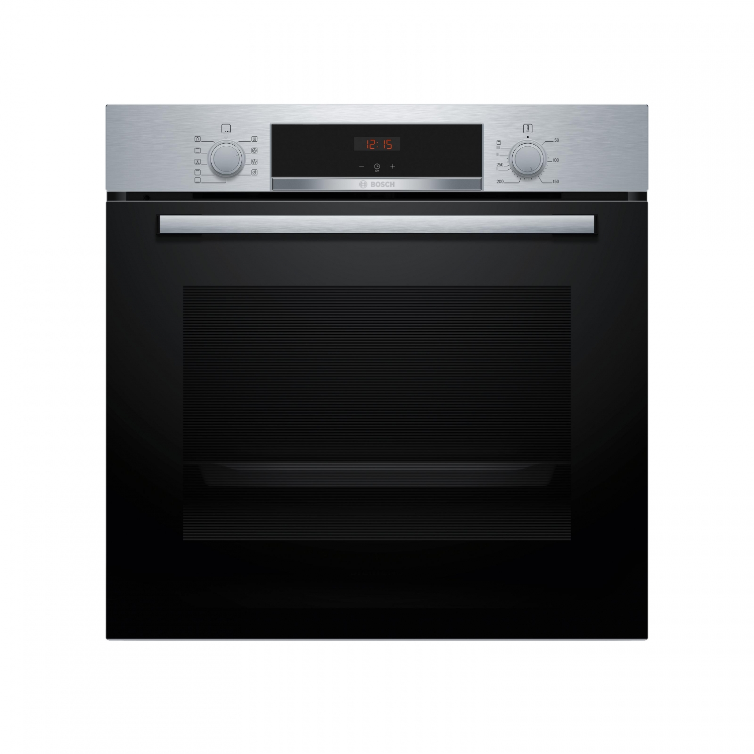 Horno Multifunción Bosch HBA514ES3, 3400 W, 71 L, Apertura Abatible, 7 Funciones de Cocción, Eficiencia A+ - Inox