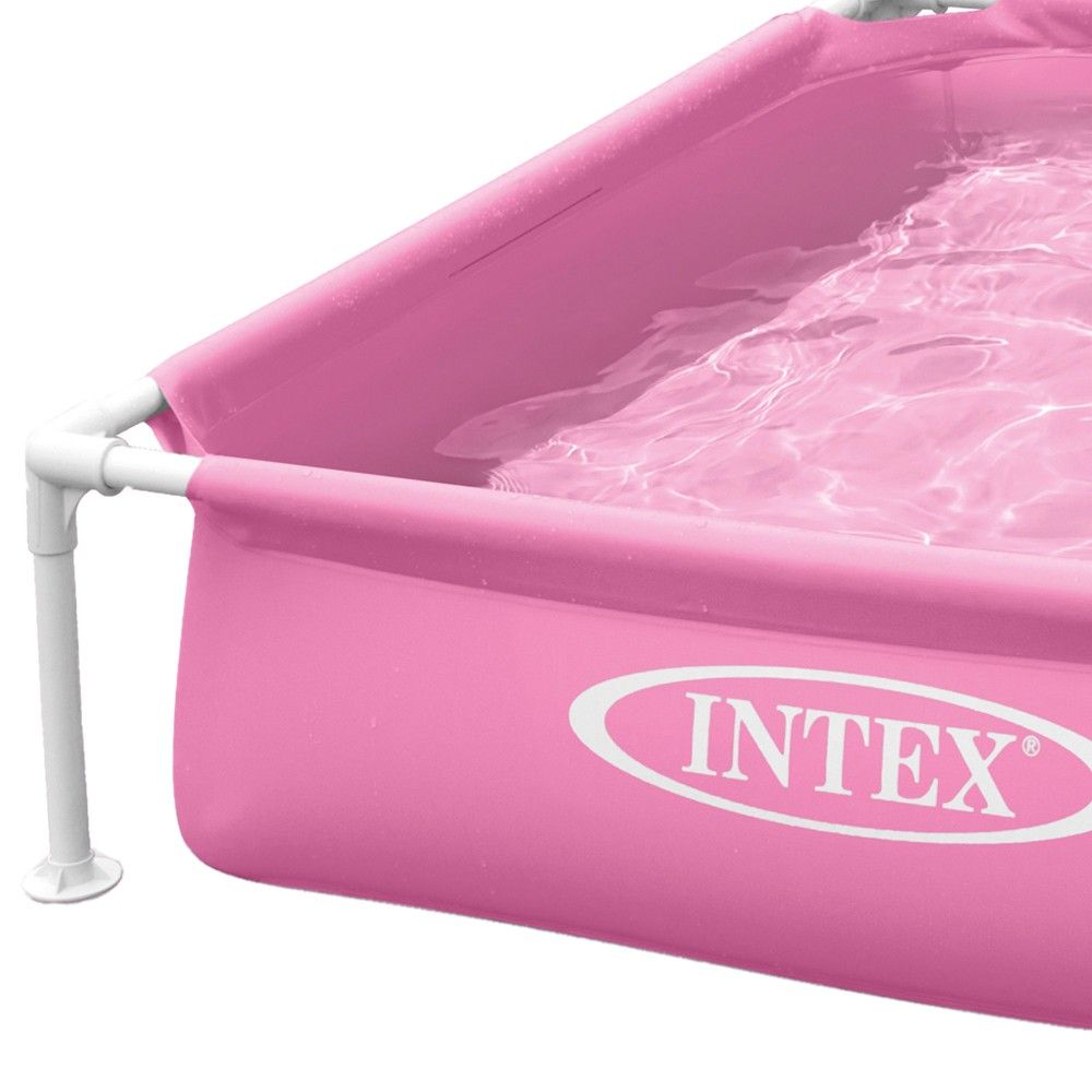 Piscina Desmontable Tubular Cuadrada Pvc 122x122x30cm Rosa Intex
