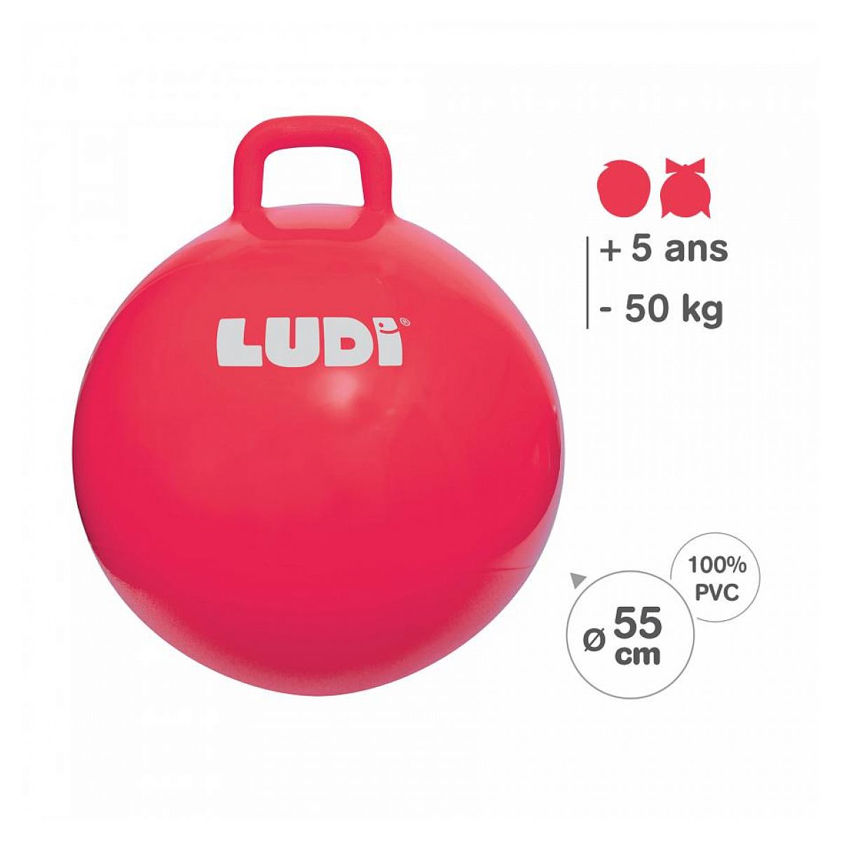 Pelota Saltadora Xxl Roja Ludi