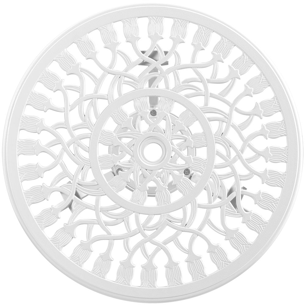 Conjunto De Mesa Y Silla Exterior Para Jardín Balcón Blanco