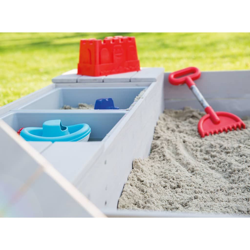 Arenero De Jardín Con Bandeja De Juegos Gris Roba