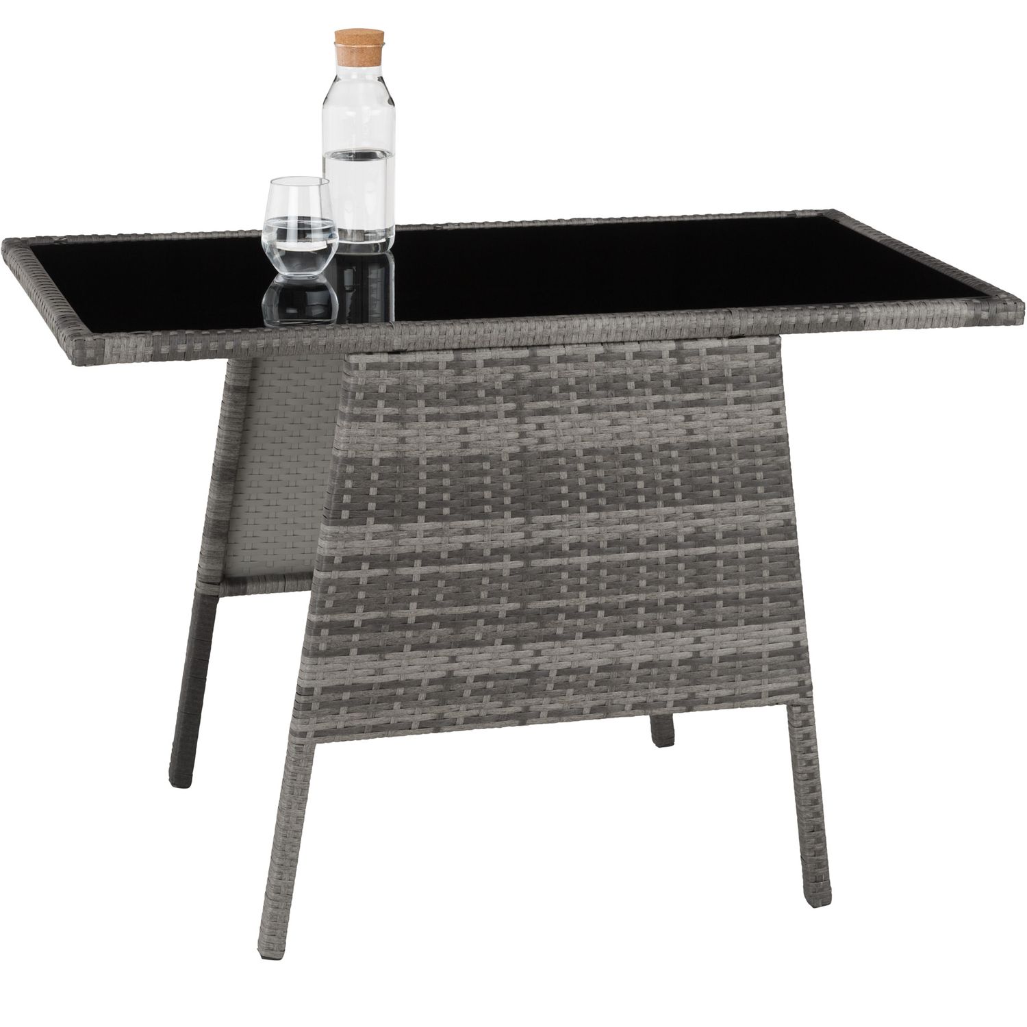 Conjunto De Ratán Lausanne - Gris