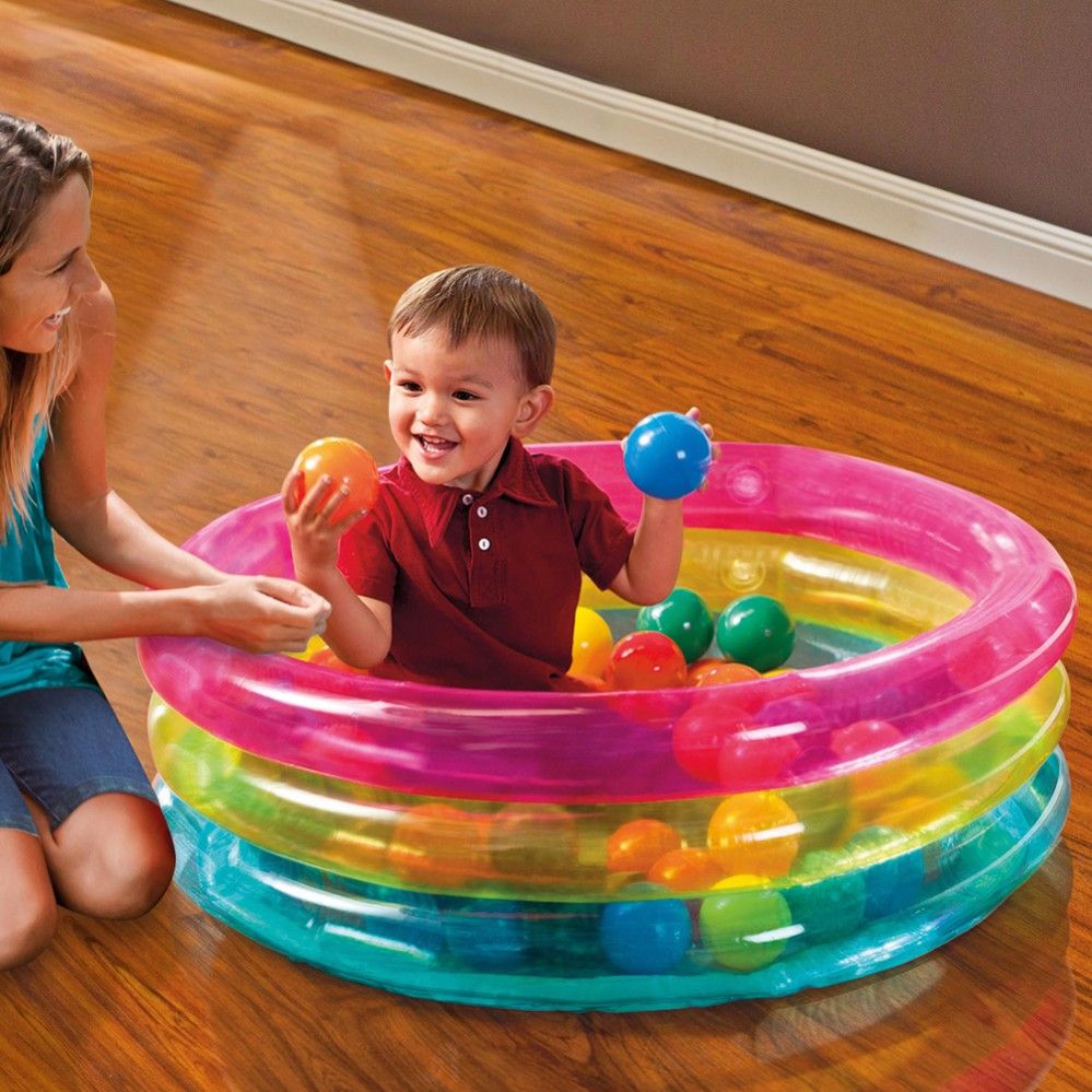 Piscina De Bolas Hinchable Intex Con 50 Bolas De Colores