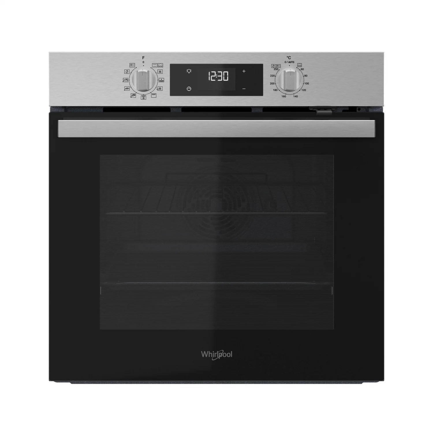 Horno Multifunción Whirlpool OMR58RR1X, 2.2 kW, 71 L, Apertura Abatible, 8 Funciones de Cocción, Eficiencia A+ - Inox