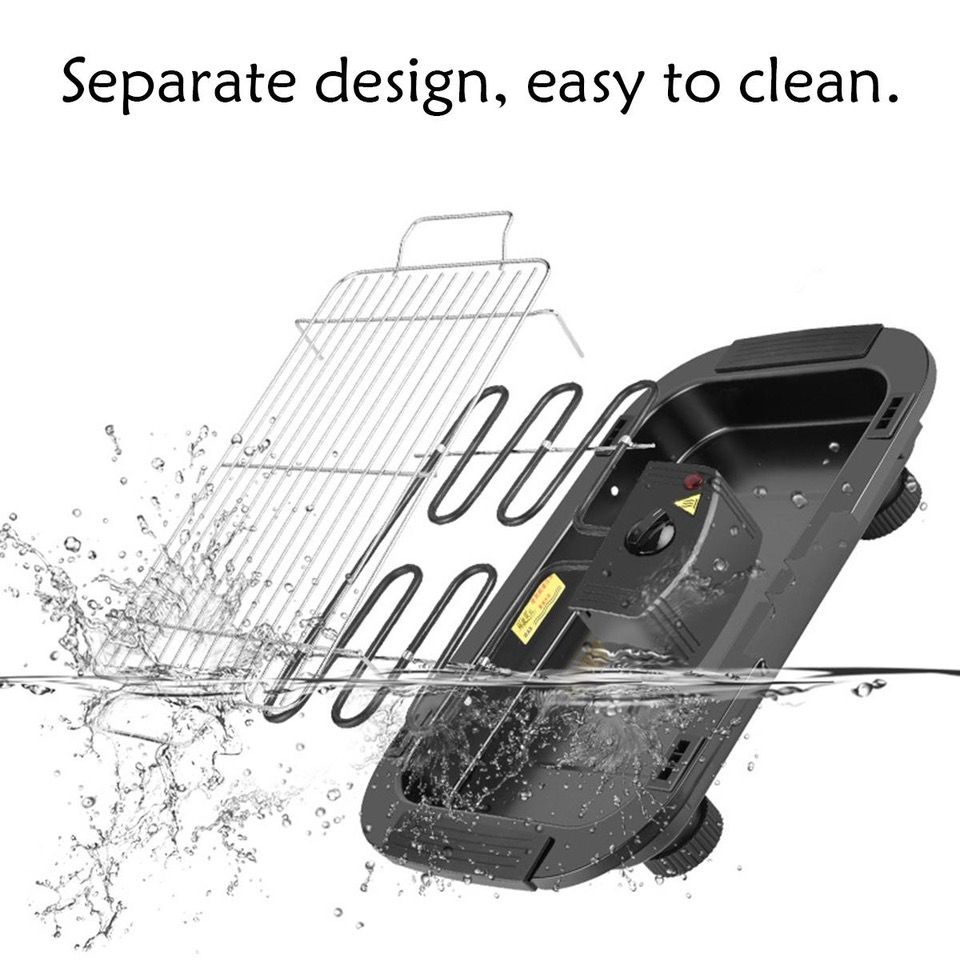 Parrilla Barbacoa Eléctrica 2000w De 2 Alturas