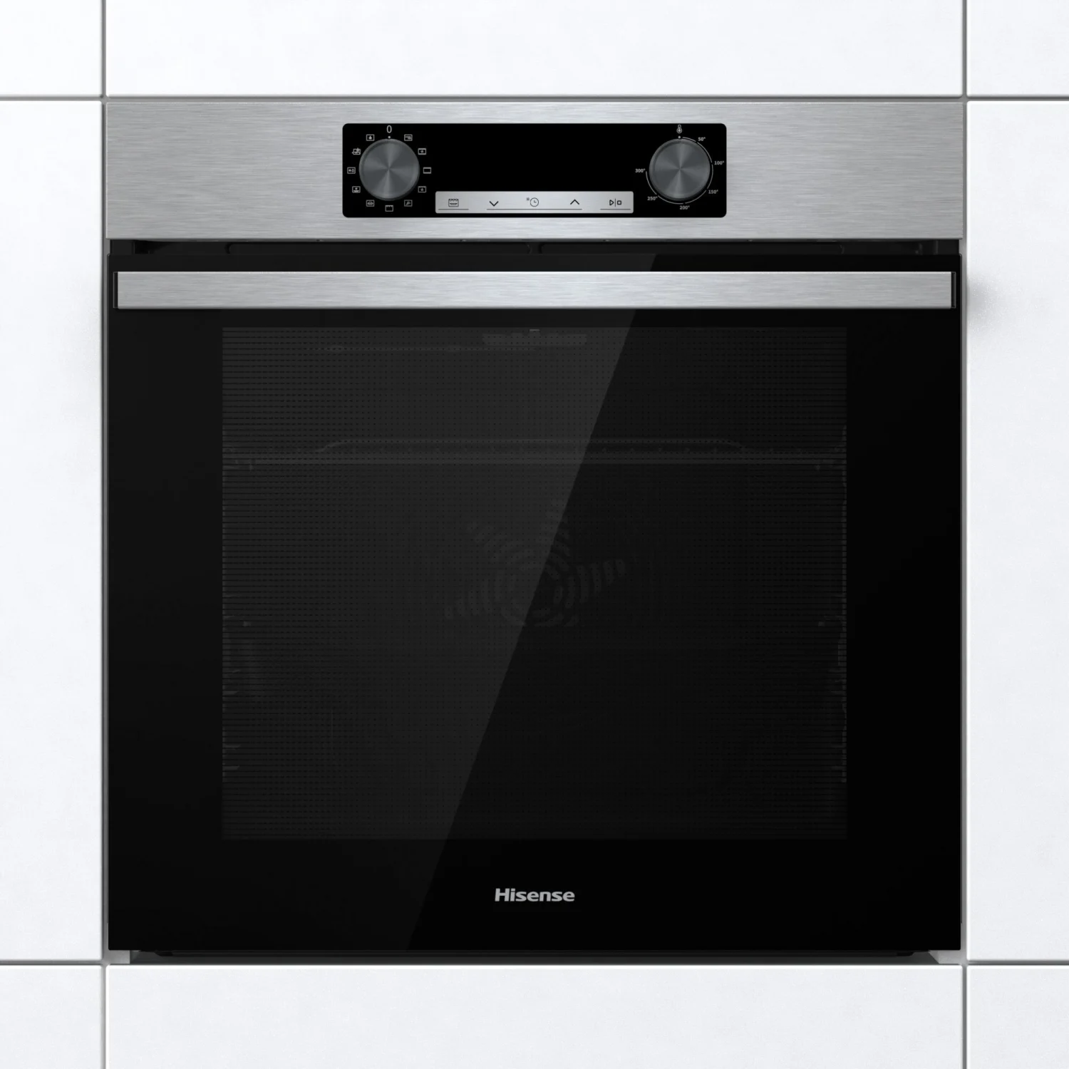 Horno Multifunción Hisense BI62216AX, 2.5 kW, 77 L, Apertura Abatible, 11 Funciones de Cocción, Eficiencia A - Inox