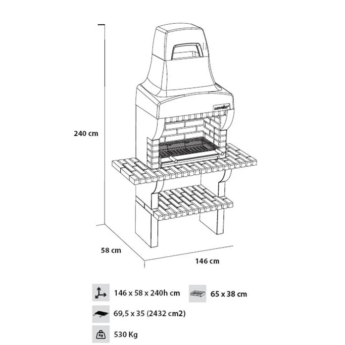 Barbacoa BAILÉN XL PLUS