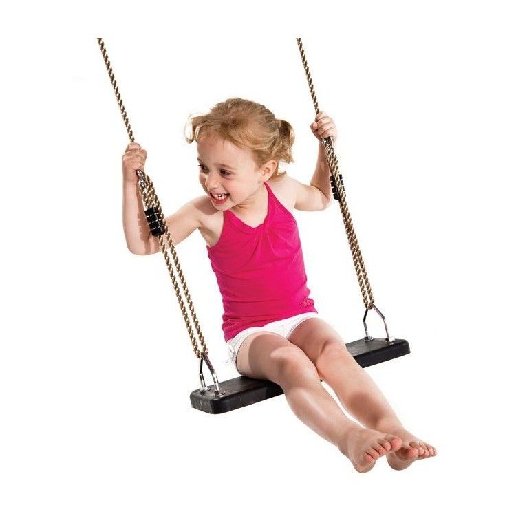 Columpio Doble De Madera Redonda Masgames Fuji Adultos (caucho Y Cuerdas)