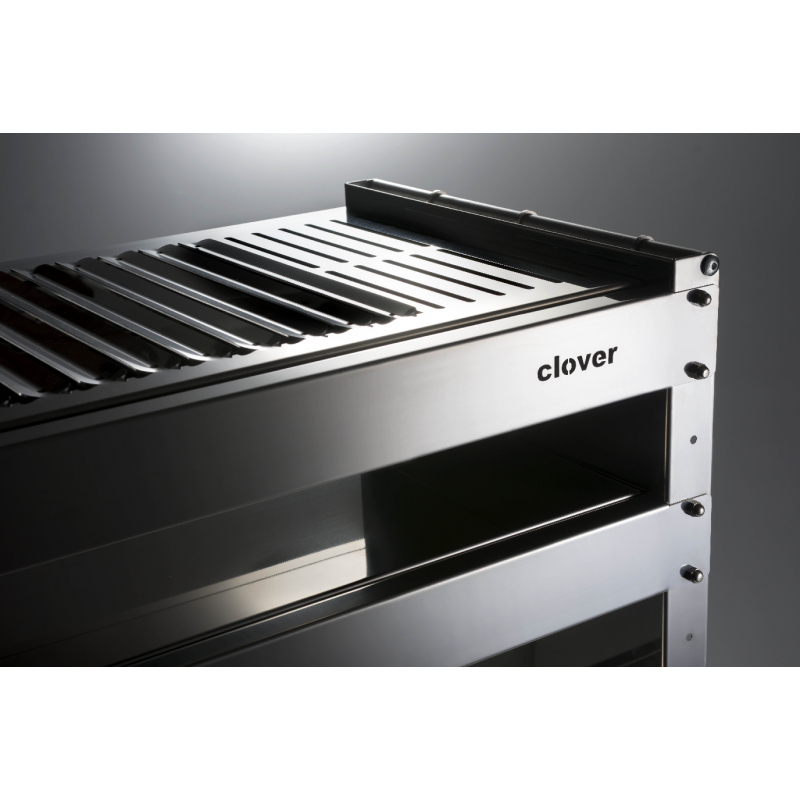 Barbacoa De Carbón Con Ruedas Clover En Acero Inoxidable,,