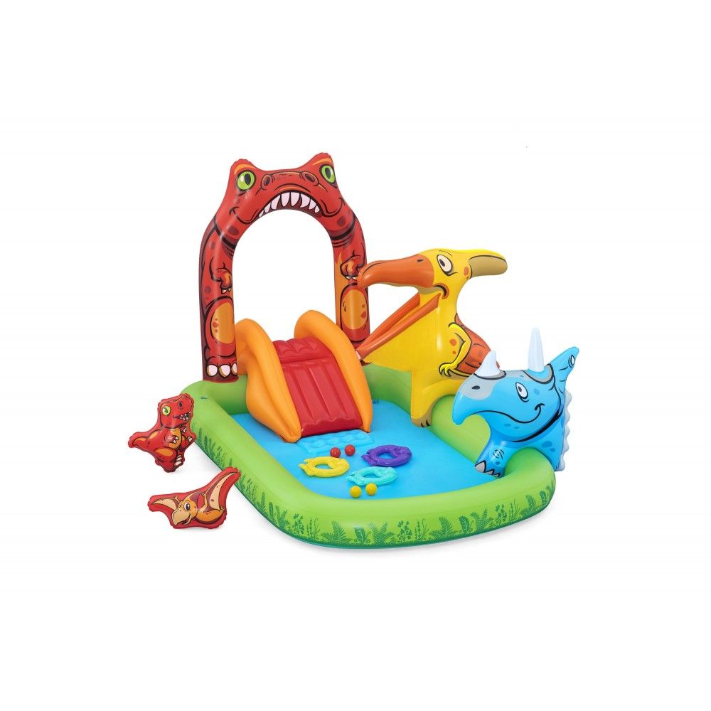 Bestway Piscina Hinchable Parque De Juegos Dinosaurios 241x140x137 Cm +3-6 Años Jardin 531